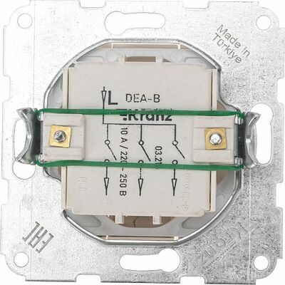 Kranz KR-78-0234 DEA Выключатель 3кл с/у 10А мех. Беж KRANZ