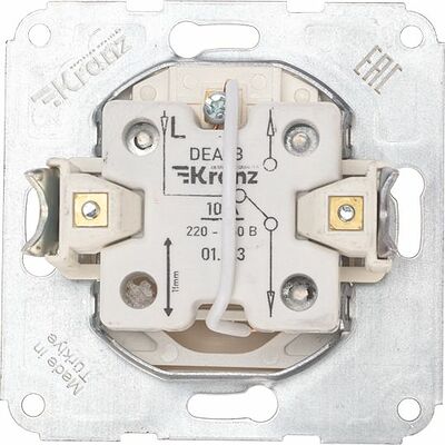 Kranz KR-78-0236 DEA Выключатель (переключатель) 1кл прох. (инд) с/у 10А мех. бежевый KRANZ