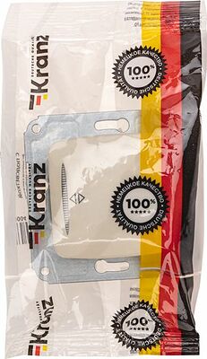 Kranz KR-78-0236 DEA Выключатель (переключатель) 1кл прох. (инд) с/у 10А мех. бежевый KRANZ