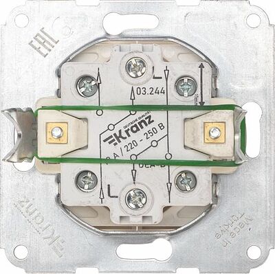 Kranz KR-78-0237 DEA Выключатель (переключатель) 2кл прох. с/у 10А мех. бежевый KRANZ