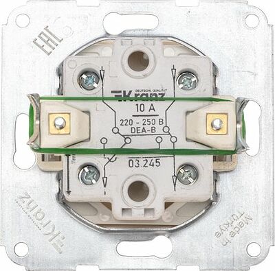 Kranz KR-78-0238 DEA Выключатель (переключатель) 1кл перекрест. с/у 10А мех. бежевый KRANZ