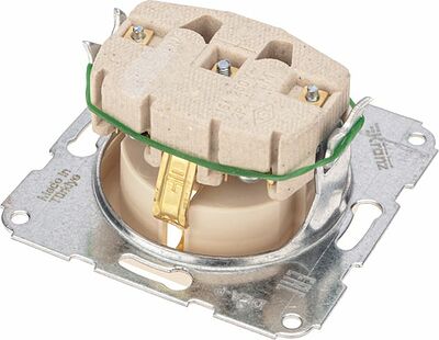 Kranz KR-78-0245 DEA Розетка 1-ая керамика с/з с/у 16А мех. Беж KRANZ
