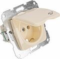 Kranz KR-78-0246 DEA Розетка 1-ая керамика с/з с крышкой с/у 16А мех. Беж KRANZ