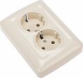 Kranz KR-78-0250 DEA Розетка 2-ая керамика с/з с/у 16А Беж KRANZ