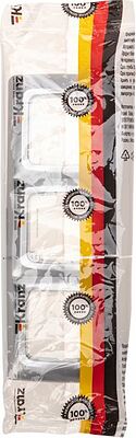 Kranz KR-78-0287 DEA Рамка 3-я горизонтальная Серебряный металлик KRANZ