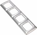 Kranz KR-78-0288 DEA Рамка 4-я горизонтальная Серебряный металлик KRANZ Kranz KR-78-0288 DEA Рамка 4-я горизонтальная Серебряный металлик KRANZ