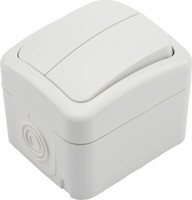 Kranz KR-78-0602 Выключатель двухклавишный Mini OG IP54 о/у, белый KRANZ