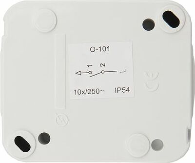 Kranz KR-78-0603 Переключатель проходной Mini OG IP54 о/у, белый KRANZ