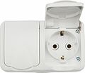 Kranz KR-78-0606 Блок горизонтальный 2 розетки Mini OG IP54 с/з, о/у, белый KRANZ Kranz KR-78-0606 Блок горизонтальный 2 розетки Mini OG IP54 с/з, о/у, белый KRANZ