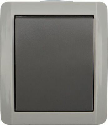 Kranz KR-78-0610 Переключатель проходной INDUSTRIAL IP54 о/у, серый KRANZ