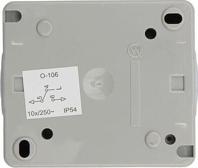 Kranz KR-78-0610 Переключатель проходной INDUSTRIAL IP54 о/у, серый KRANZ