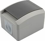 Kranz KR-78-0611 Розетка одноместная INDUSTRIAL IP54 с/з, о/у серая KRANZ