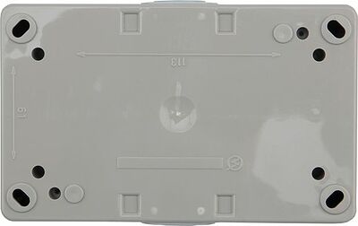 Kranz KR-78-0613 Блок горизонтальный 2 розетки INDUSTRIAL IP54 с/з, о/у, серый KRANZ