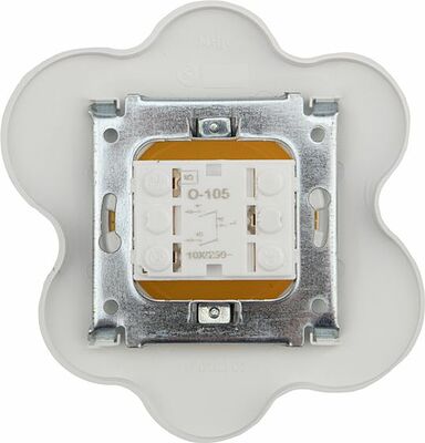 Kranz KR-78-0630 Выключатель двухклавишный HAPPY Яичница с/у, желтый/белый KRANZ