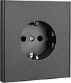 Kranz KR-78-0701-6 Розетка STRONG 1-ая с/з с/у, со шторками 16А графит KRANZ Kranz KR-78-0701-6 Розетка STRONG 1-ая с/з с/у, со шторками 16А графит KRANZ