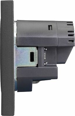 Kranz KR-78-0704-6 Розетка STRONG 1-ая с/з с/у з/ш 16А с USB A+C быстрой зарядки 5В/3А графит KRANZ