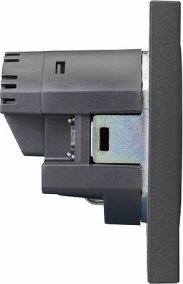 Kranz KR-78-0704-6 Розетка STRONG 1-ая с/з с/у з/ш 16А с USB A+C быстрой зарядки 5В/3А графит KRANZ