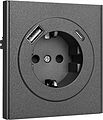 Kranz KR-78-0704-6 Розетка STRONG 1-ая с/з с/у з/ш 16А с USB A+C быстрой зарядки 5В/3А графит KRANZ Kranz KR-78-0704-6 Розетка STRONG 1-ая с/з с/у з/ш 16А с USB A+C быстрой зарядки 5В/3А графит KRANZ