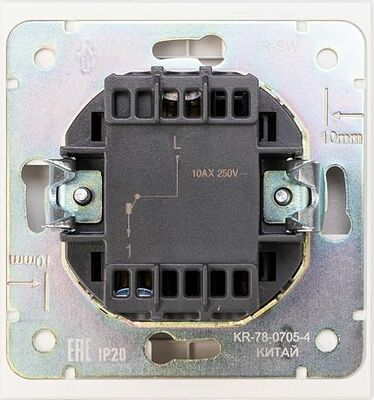Kranz KR-78-0705-4 Выключатель STRONG 1 кл 10А с/у жемчуг KRANZ
