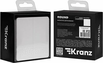 Kranz KR-78-0706-1 Выключатель ROUND 2 кл 10А с/у перламутр KRANZ