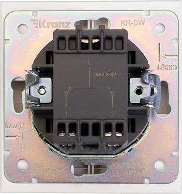 Kranz KR-78-0709-4 Выключатель STRONG 2 кл проходной (переключатель) 10А с/у жемчуг KRANZ
