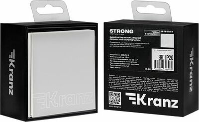 Kranz KR-78-0710-4 Выключатель STRONG 1 кл перекрестный (переключатель) 10А с/у жемчуг KRANZ