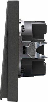 Kranz KR-78-0711-6 Выключатель STRONG 2 кл для жалюзи возвратный 10А с/у графит KRANZ