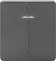 Kranz KR-78-0714-2 Выключатель ROUND 2 кл с подсветкой 10А с/у титан KRANZ Kranz KR-78-0714-2 Выключатель ROUND 2 кл с подсветкой 10А с/у титан KRANZ