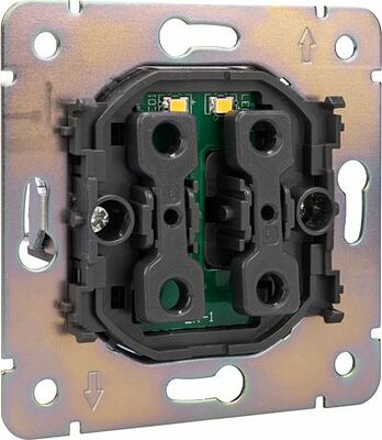 Kranz KR-78-0714-4 Выключатель STRONG 2 кл с подсветкой 10А с/у жемчуг KRANZ