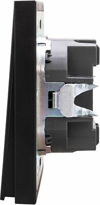 Kranz KR-78-0714-5 Выключатель STRONG 2 кл с подсветкой 10А с/у антрацит KRANZ
