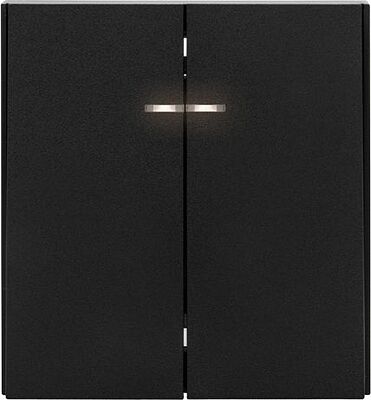 Kranz KR-78-0714-5 Выключатель STRONG 2 кл с подсветкой 10А с/у антрацит KRANZ