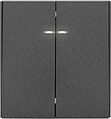 Kranz KR-78-0714-6 Выключатель STRONG 2 кл с подсветкой 10А с/у графит KRANZ Kranz KR-78-0714-6 Выключатель STRONG 2 кл с подсветкой 10А с/у графит KRANZ