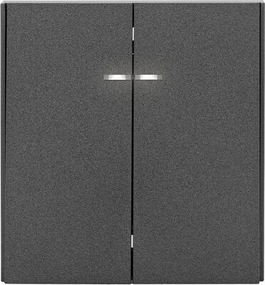 Kranz KR-78-0714-6 Выключатель STRONG 2 кл с подсветкой 10А с/у графит KRANZ