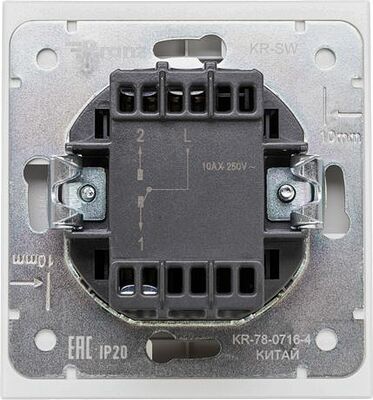 Kranz KR-78-0716-4 Выключатель STRONG 1 кл проходной (переключатель) с подсветкой 10А с/у жемчуг KRANZ