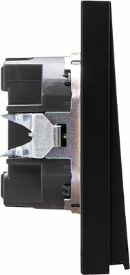 Kranz KR-78-0716-5 Выключатель STRONG 1 кл проходной (переключатель) с подсветкой 10А с/у антрацит KRANZ