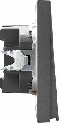 Kranz KR-78-0718-6 Выключатель STRONG 1 кл перекрестный (переключатель) с подсветкой 10А с/у графит KRANZ