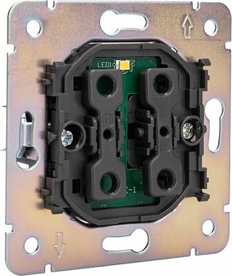 Kranz KR-78-0718-6 Выключатель STRONG 1 кл перекрестный (переключатель) с подсветкой 10А с/у графит KRANZ
