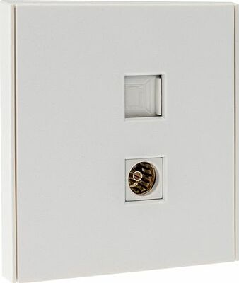 Kranz KR-78-0722-4 Розетка STRONG компьютерная RJ45 кат6 + TV с/у жемчуг KRANZ