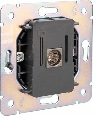 Kranz KR-78-0723-2 Розетка ROUND TV с/у титан KRANZ