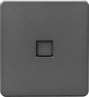 Kranz KR-78-0724-2 Розетка ROUND компьютерная RJ45 кат6 с/у титан KRANZ