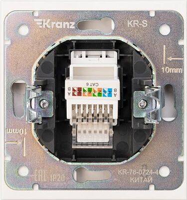 Kranz KR-78-0724-4 Розетка STRONG компьютерная RJ45 кат6 с/у жемчуг KRANZ
