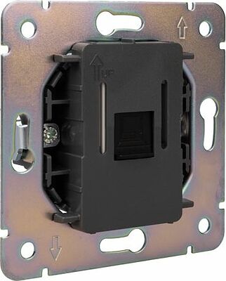 Kranz KR-78-0724-5 Розетка STRONG компьютерная RJ45 кат6 с/у антрацит KRANZ