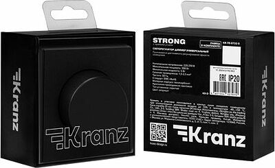 Kranz KR-78-0732-5 Светорегулятор STRONG (диммер) 300Вт с/у антрацит KRANZ