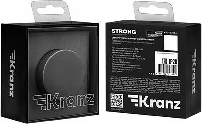 Kranz KR-78-0732-6 Светорегулятор STRONG (диммер) 300Вт с/у графит KRANZ