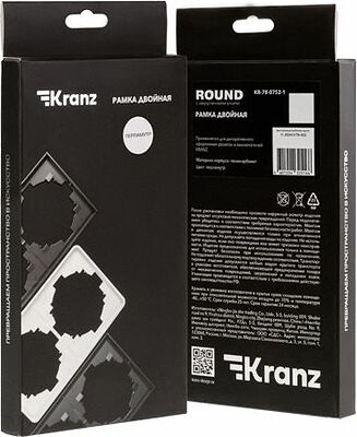 Kranz KR-78-0752-1 Рамка ROUND 2-постовая перламутр KRANZ