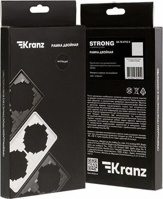 Kranz KR-78-0752-5 Рамка STRONG 2-постовая антрацит KRANZ