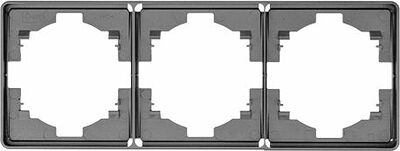 Kranz KR-78-0753-2 Рамка ROUND 3-постовая титан KRANZ