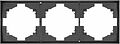 Kranz KR-78-0753-6 Рамка STRONG 3-постовая графит KRANZ