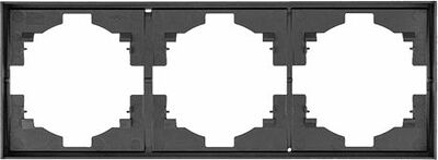 Kranz KR-78-0753-6 Рамка STRONG 3-постовая графит KRANZ