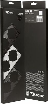 Kranz KR-78-0754-3 Рамка ROUND 4-постовая оникс KRANZ